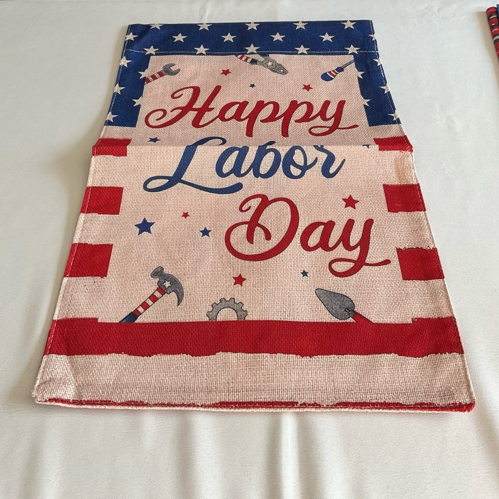 Festive Labor Day Garden Flag